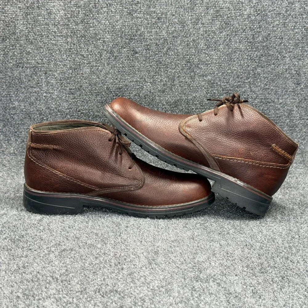 Clarks Chukka Boots Men's Size 11 Brown Leather Waterproof Mid Lace Casual Shoes